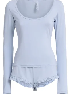 Scoop neck top & shorts sleep set