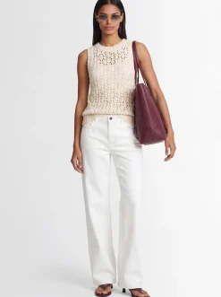 Sequined diamond stitch tank top