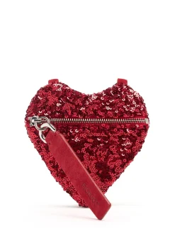 Sequined heart mini bag