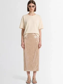 Sequined midi skirt
