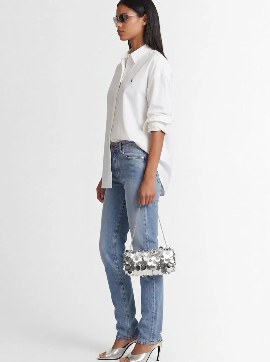 Sequined shoulder bag