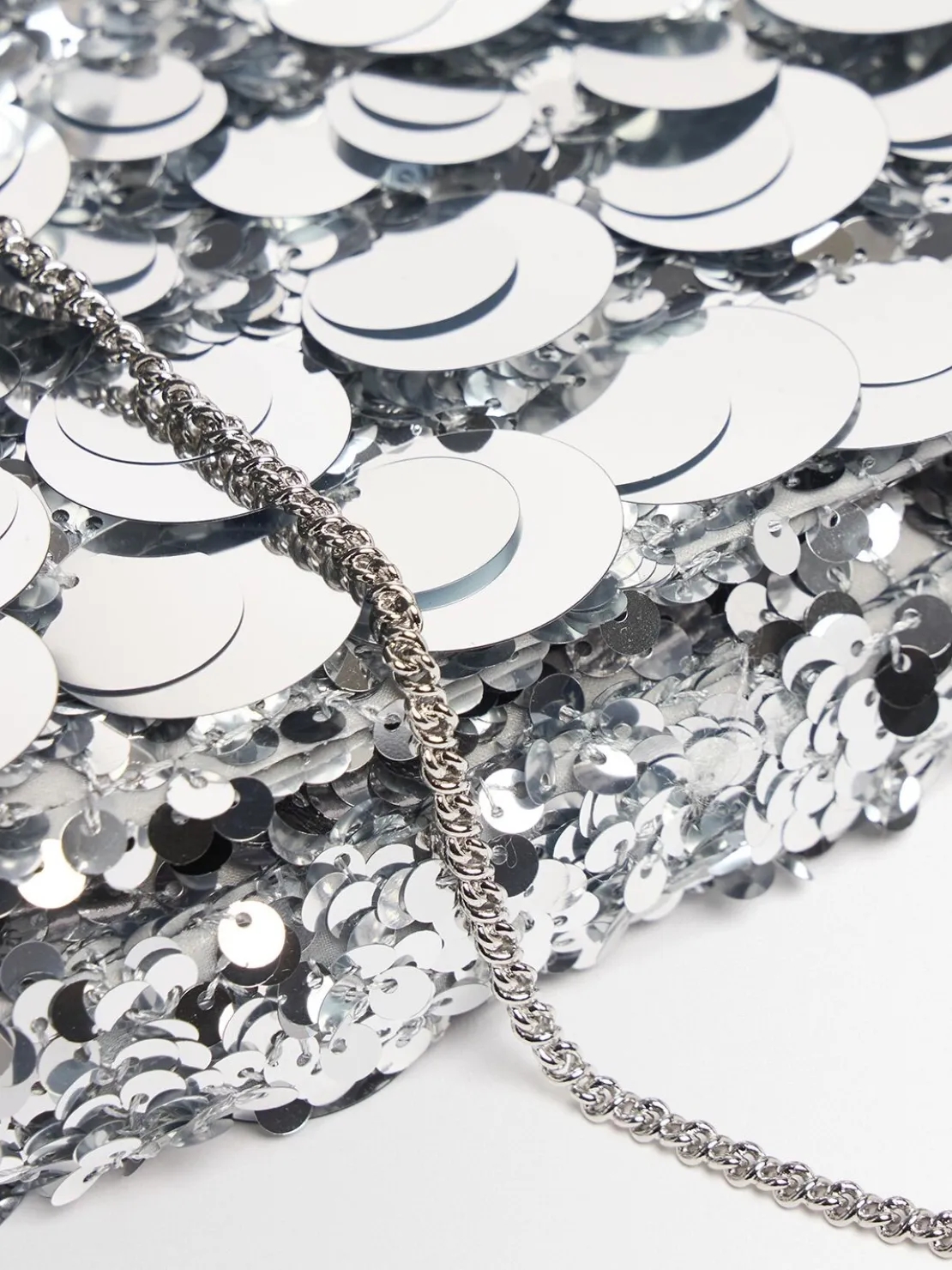 Sequined shoulder bag