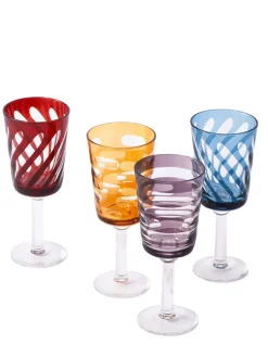 Set di 4 bicchieri da vino Tubular
