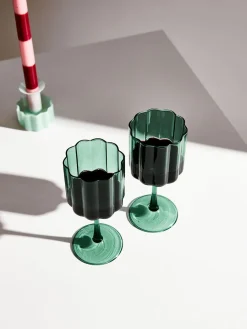 Set di 2 bicchieri da vino Wave