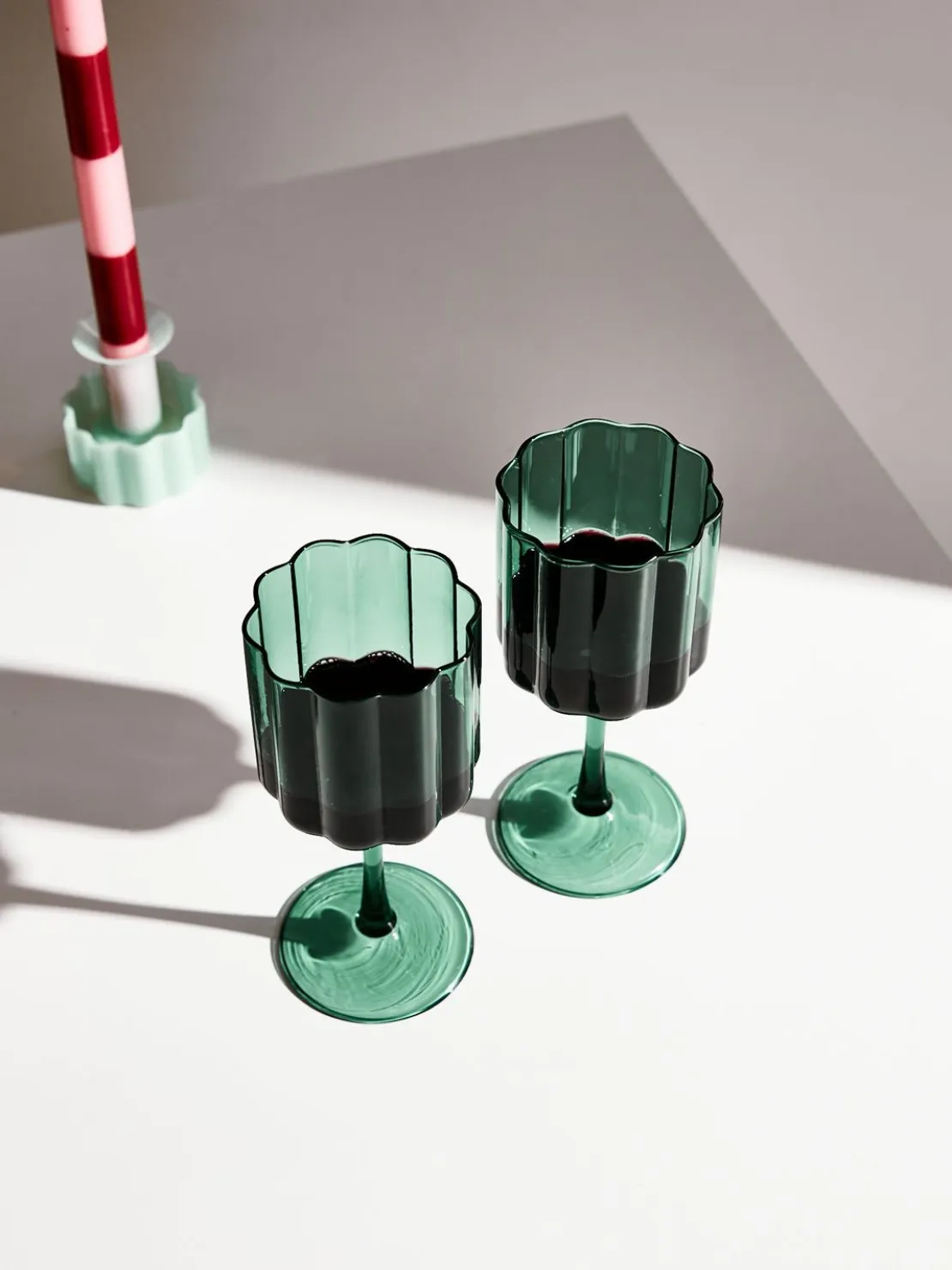 Set di 2 bicchieri da vino Wave
