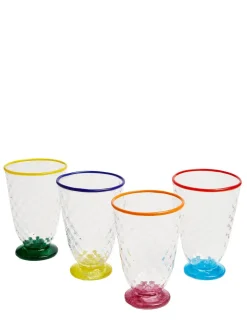 Set di 4 bicchieri Murano