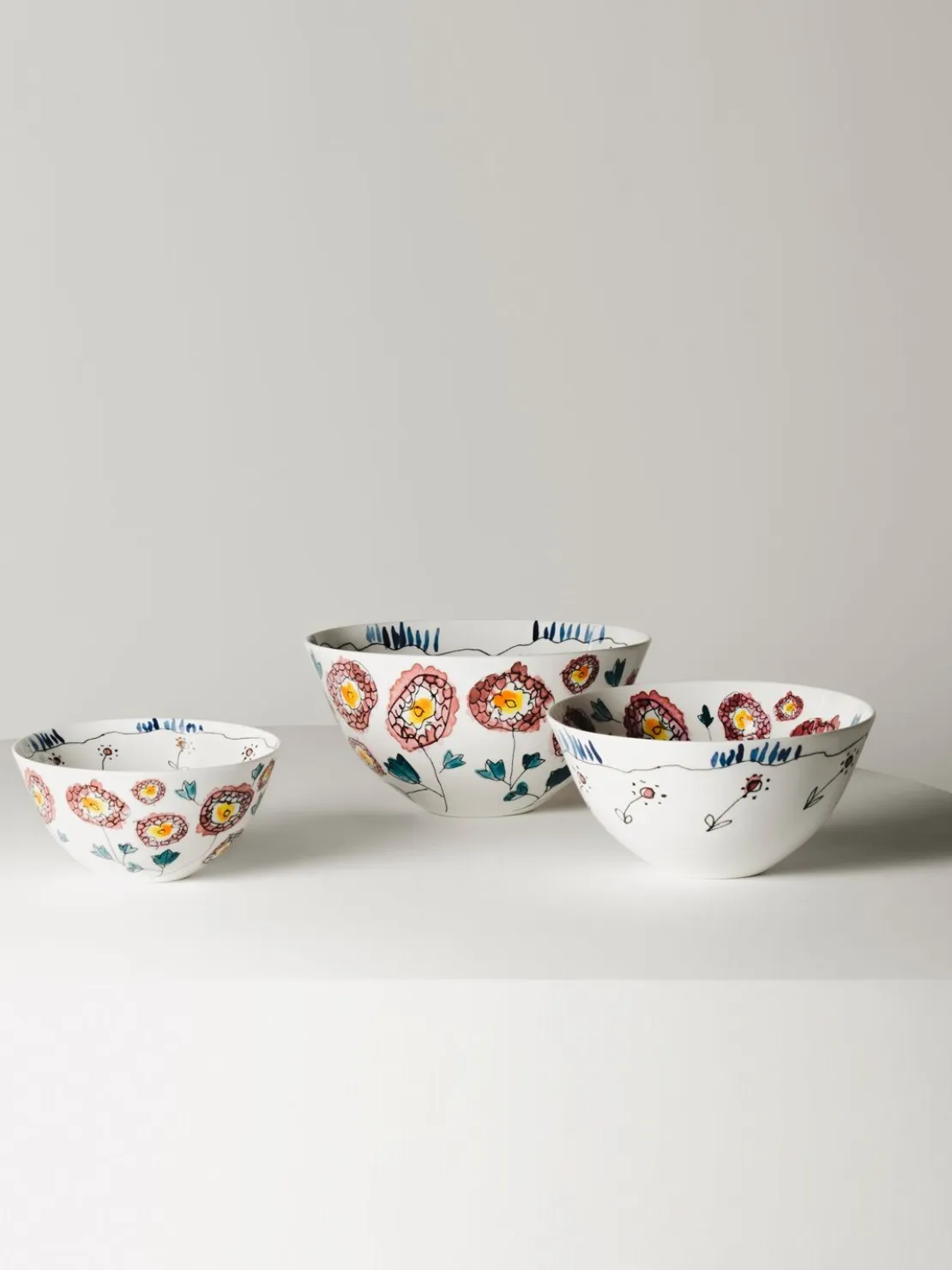 Set di 2 ciotole Anemone Milk