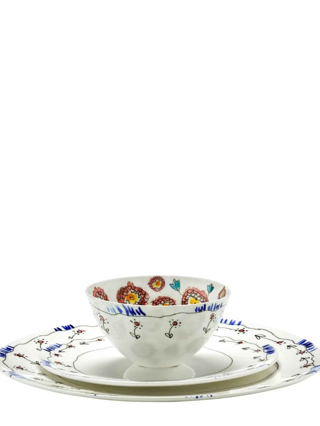 Set di 2 ciotole Anemone Milk