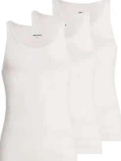 Set di di 3 tank top in misto cotone a costine