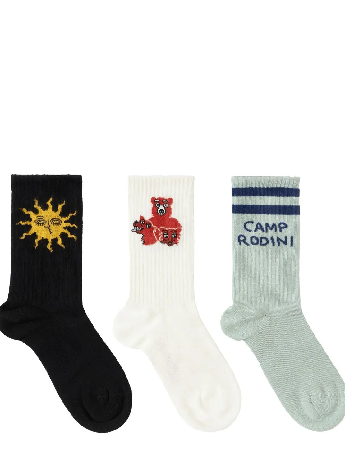 Set di 3 paia di calzini in misto cotone jacquard