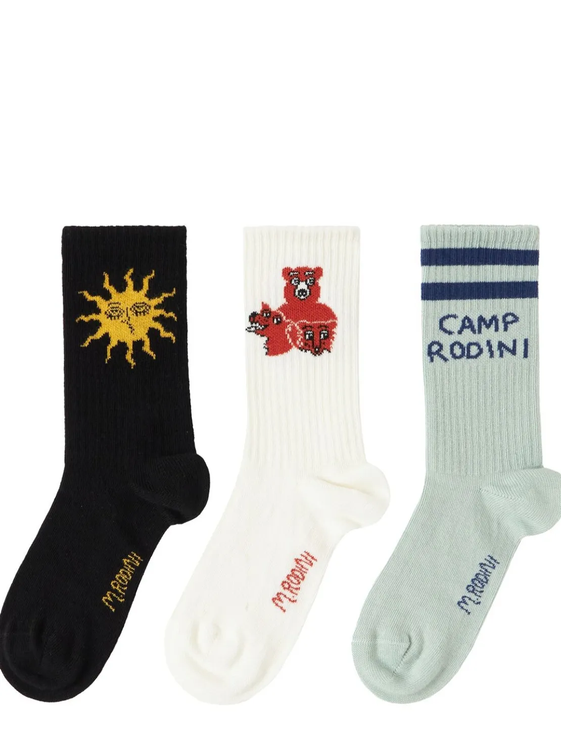 Set di 3 paia di calzini in misto cotone jacquard