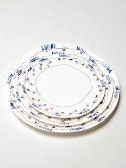 Set di 2 piatti da dessert Anemone Milk