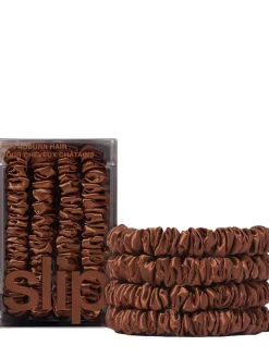 Set di 4 scrunchie skinny in seta
