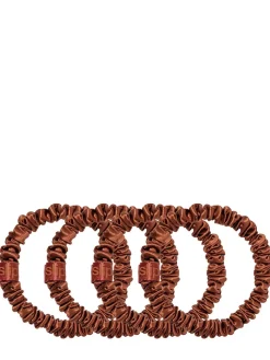 Set di 4 scrunchie skinny in seta