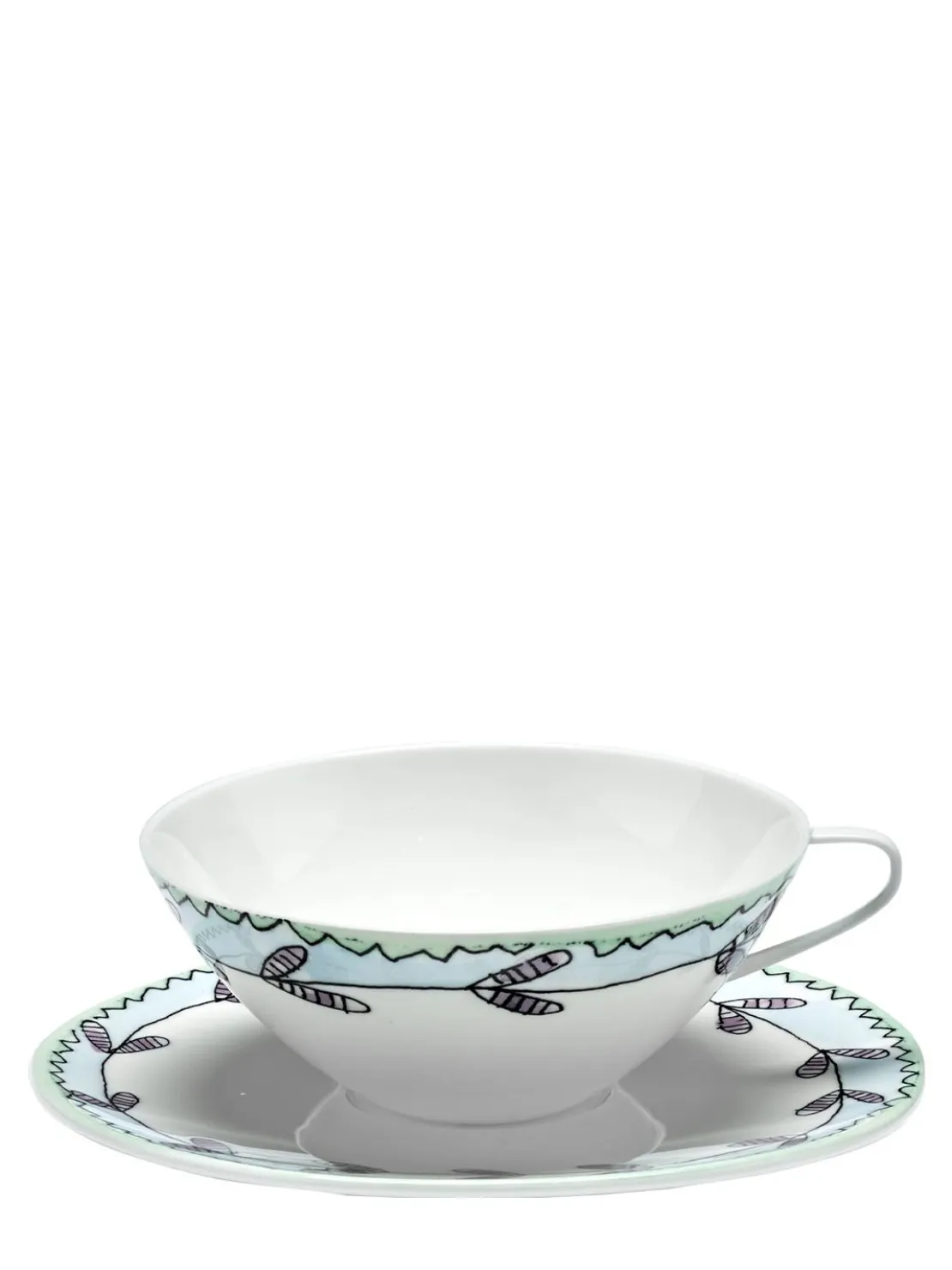 Set di 2 tazzine e piattini Blossom Milk