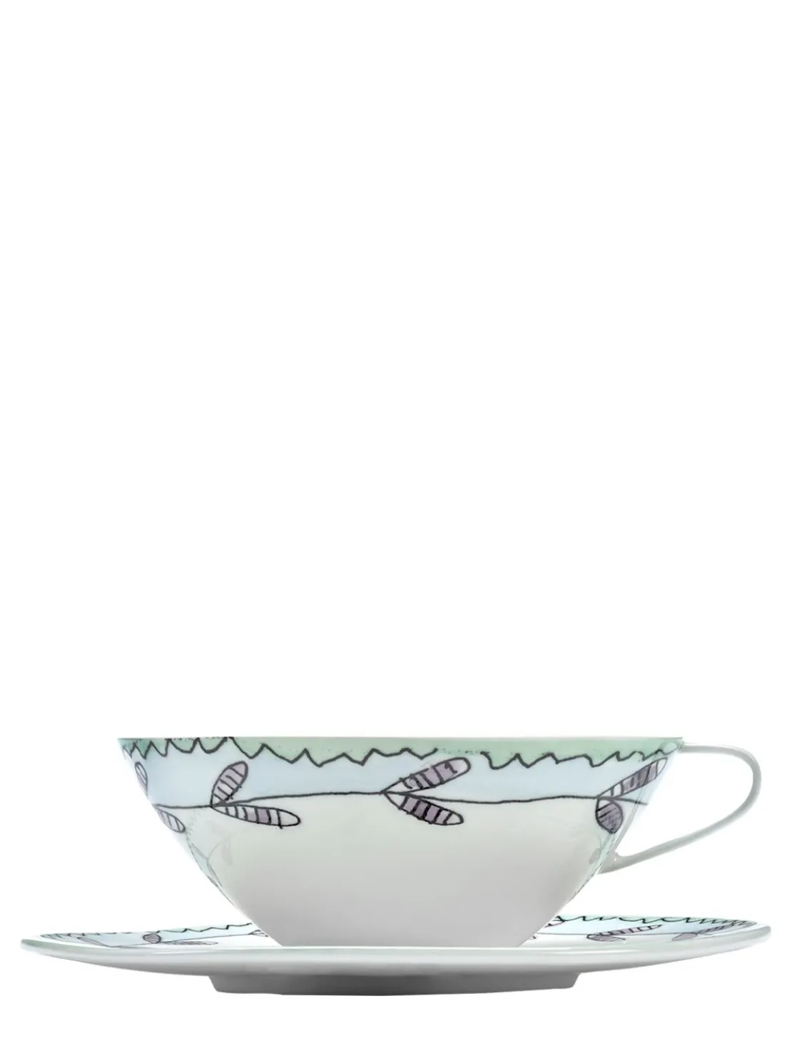 Set di 2 tazzine e piattini Blossom Milk