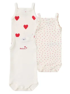 Set of 3 printed cotton bodysuits