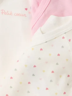 Set of 3 printed cotton bodysuits