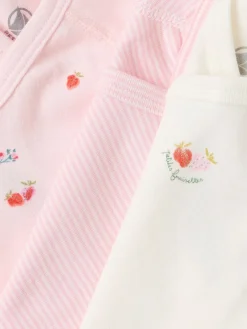 Set of 3 printed cotton bodysuits