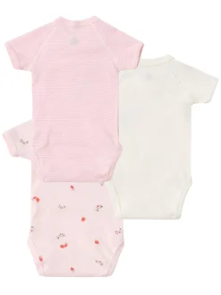 Set of 3 printed cotton bodysuits