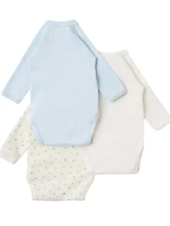 Set of 3 printed cotton bodysuits
