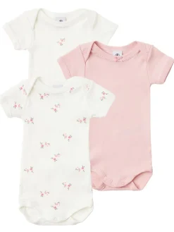 Set of 3 printed cotton bodysuits