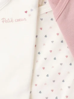 Set of 3 printed cotton bodysuits