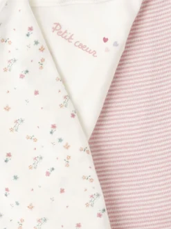 Set of 3 printed cotton bodysuits