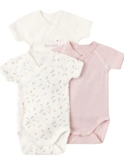 Set of 3 printed cotton bodysuits