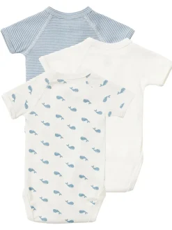 Set of 3 printed cotton bodysuits