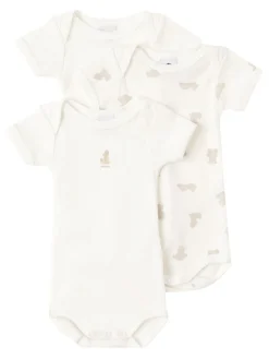 Set of 3 printed cotton bodysuits