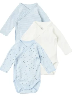 Set of 3 printed cotton bodysuits