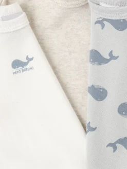 Set of 3 printed cotton bodysuits