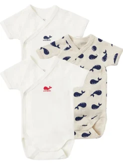 Set of 3 printed cotton bodysuits