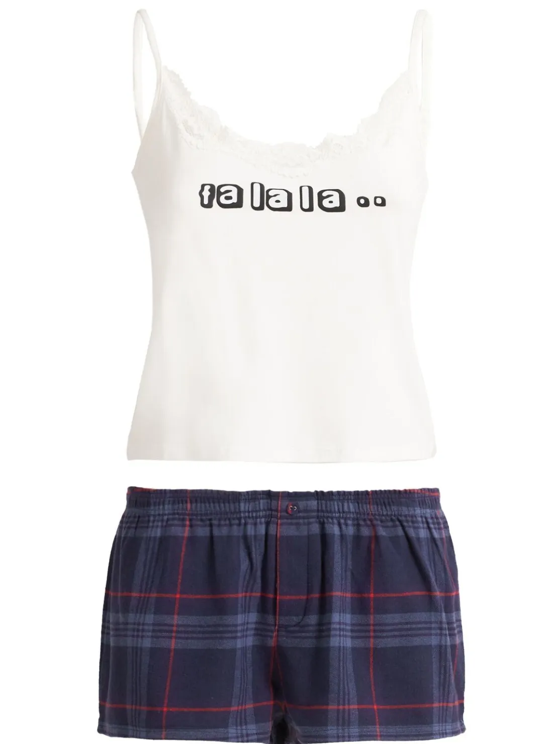 Set pigiama con tank top e shorts
