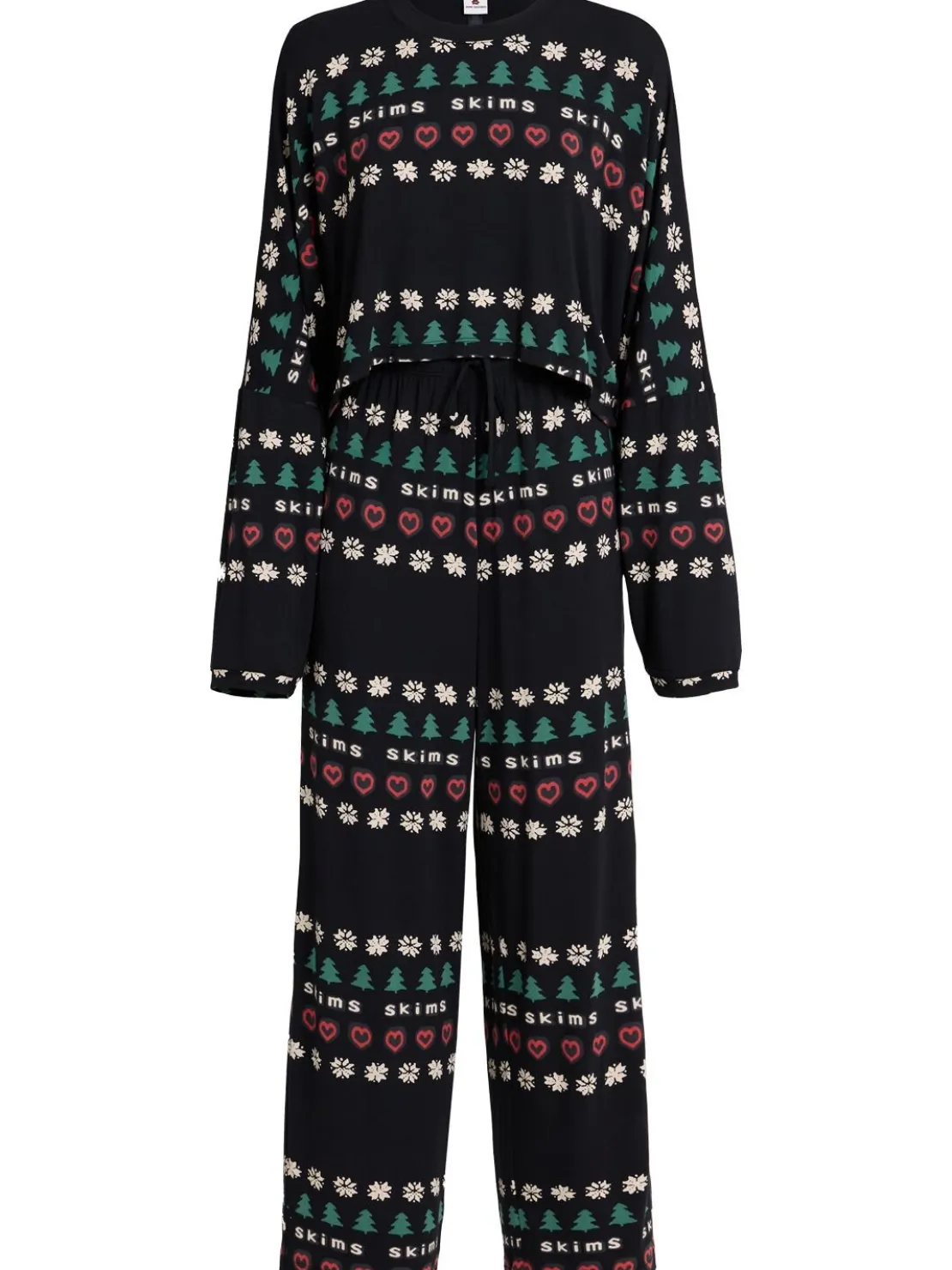 Set pigiama con top e pantaloni in misto modal