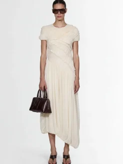 Sheer silk long dress