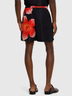 Shorts con stampa floreale