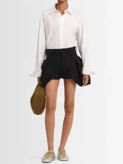 Shorts double face in misto seta