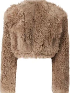 Short shearling jacket
