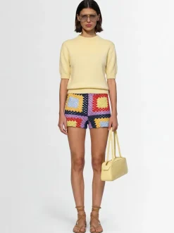 Shorts in cotone crochet