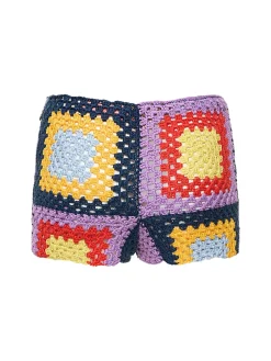 Shorts in cotone crochet