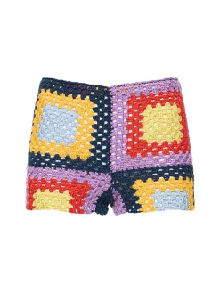 Shorts in cotone crochet
