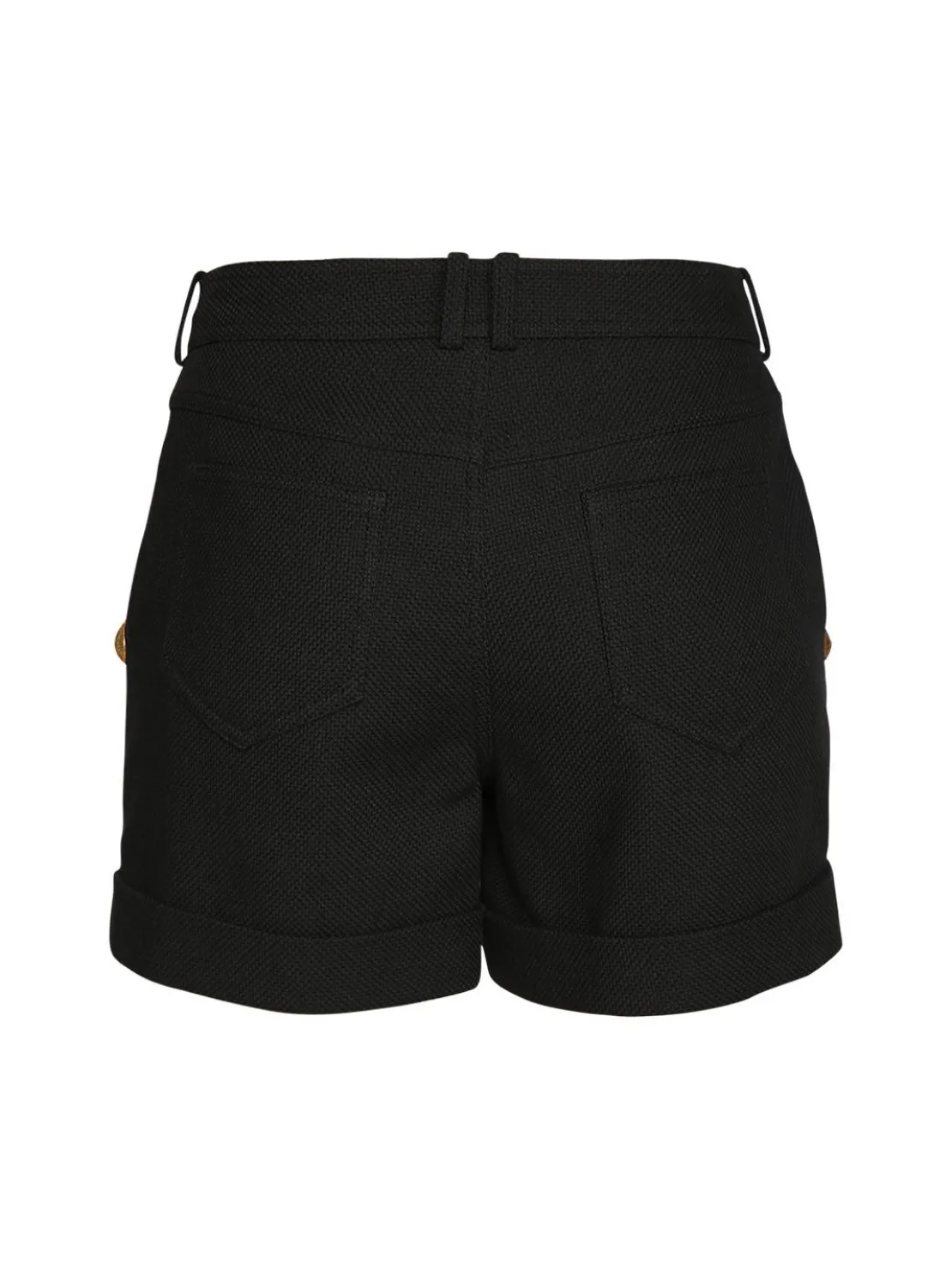 Shorts in cotone piqué con bottoni