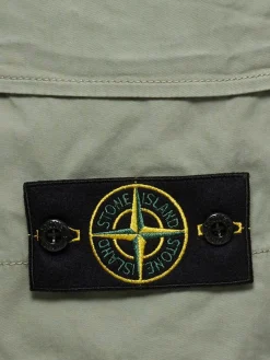 Shorts in cotone stretch con patch logo