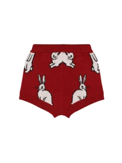 Shorts in maglia di misto viscosa con stampa