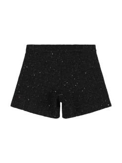Shorts in tweed di misto lana