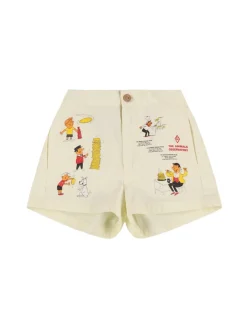 Shorts in twill di cotone stampato