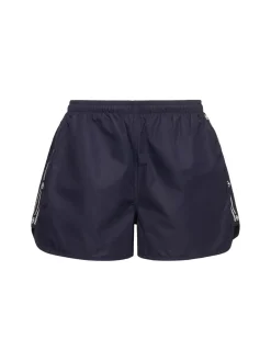 Shorts in twill di nylon ricamato