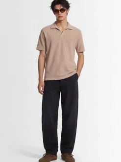 Short sleeve cotton polo shirt